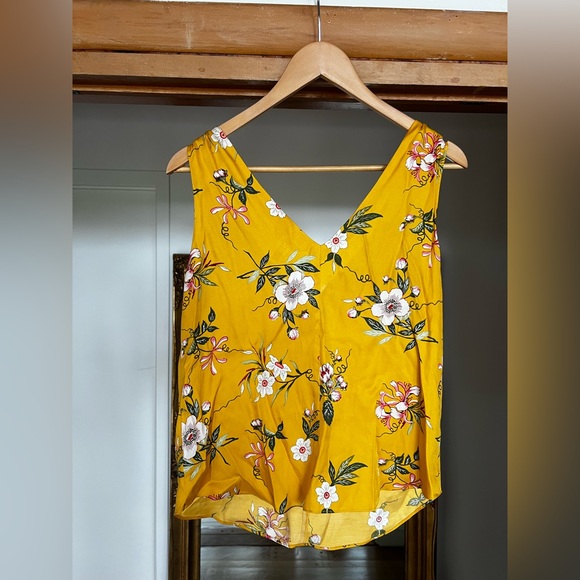 Rebecca Taylor Lita flair v neck silk tank sleeveless top in Marigold size M - Picture 4 of 8